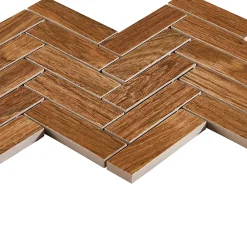 GoodHome Mosaïque miel 30x30cm Rusticwood- Mosaïque Pour Douche|Mosaïque Pour Salle De Bains
