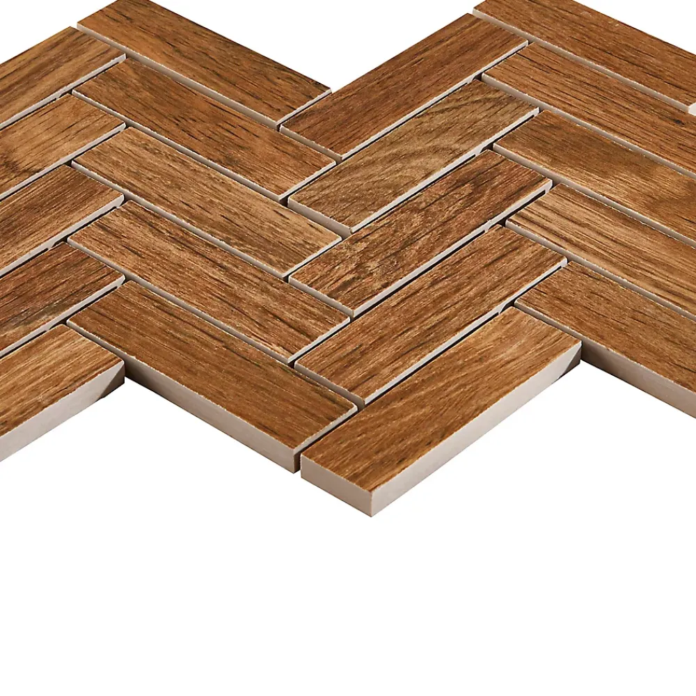 GoodHome Mosaïque miel 30x30cm Rusticwood- Mosaïque Pour Douche|Mosaïque Pour Salle De Bains