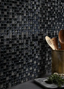 Colours Mosaïque Milaino 30 x 30 cm noir- Mosaïque Pour Douche|Mosaïque Pour Wc
