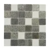 U-tile Mosaïque mixte résine & pierre 30 x 30 cm - carreau 5 x 5 cm mixte pierre et résine blanche- Mosaïque Pour Wc|Mosaïque Pour Salle De Bains