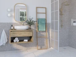GoodHome Mosaïque multicolore 31,5x31,5cm Bohai- Travertin|Mosaïque Pour Wc