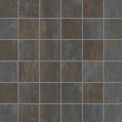 Mosaïque murale en grès cérame émaillé effet béton noir mat L.30 x l.30 cm x ép.7,4 mm, Upper- Mosaïque Pour Douche|Mosaïque Pour Wc
