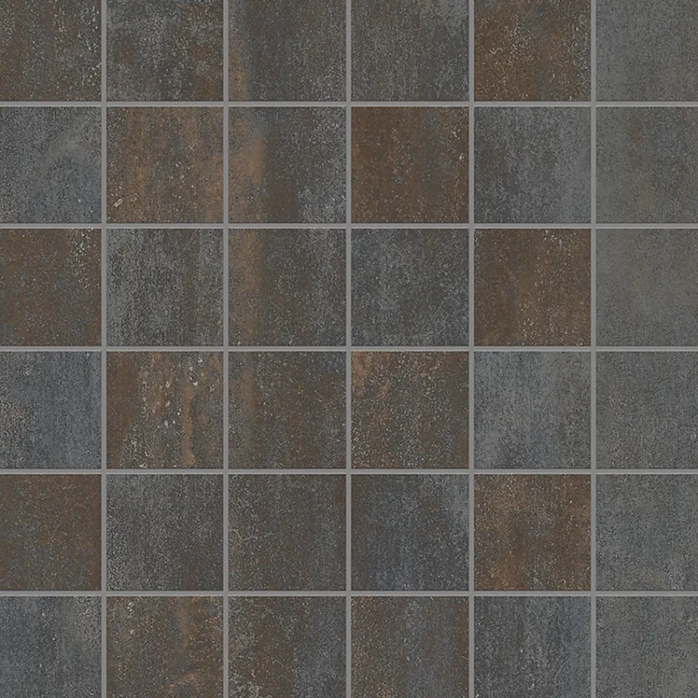 Mosaïque murale en grès cérame émaillé effet béton noir mat L.30 x l.30 cm x ép.7,4 mm, Upper- Mosaïque Pour Douche|Mosaïque Pour Wc