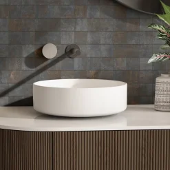 Mosaïque murale en grès cérame émaillé effet béton noir mat L.30 x l.30 cm x ép.7,4 mm, Upper- Mosaïque Pour Douche|Mosaïque Pour Wc