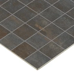 Mosaïque murale en grès cérame émaillé effet béton noir mat L.30 x l.30 cm x ép.7,4 mm, Upper- Mosaïque Pour Douche|Mosaïque Pour Wc