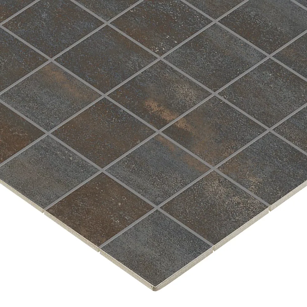 Mosaïque murale en grès cérame émaillé effet béton noir mat L.30 x l.30 cm x ép.7,4 mm, Upper- Mosaïque Pour Douche|Mosaïque Pour Wc