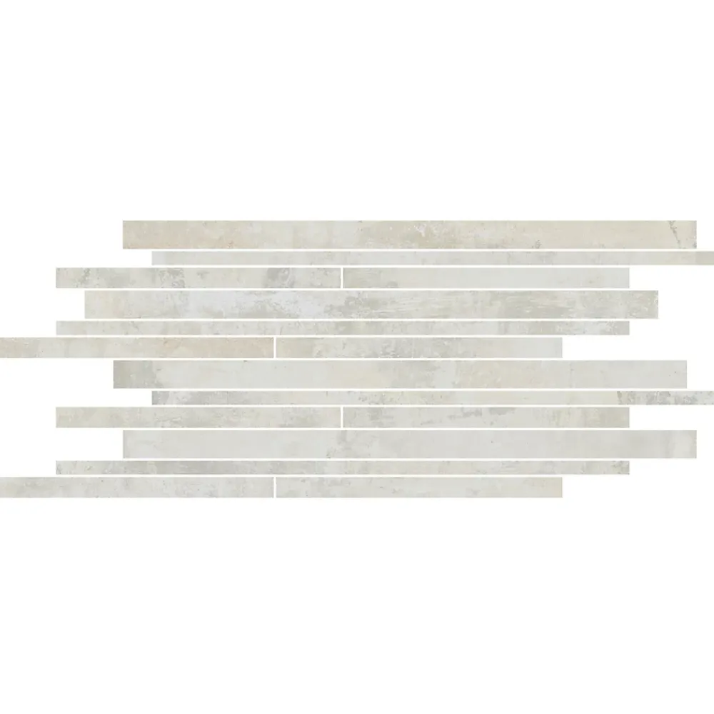 Mosaïque murale en grès cérame émaillé effet béton blanc mat L.60 x l.30 cm, Malt- Mosaïque Pour Wc|Mosaïque Pour Pièce À Vivre
