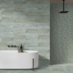 Mosaïque Pour Douche|Mosaïque Pour Wc<Mosaïque murale en grès cérame émaillé effet béton vert mat L.30 x l.30 cm x ép.7,4 mm, Upper