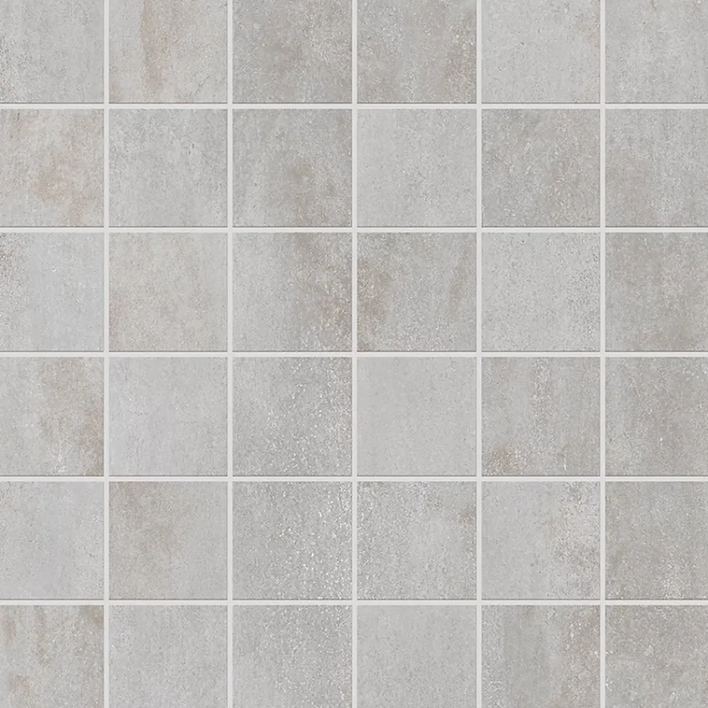 Mosaïque murale en grès cérame émaillé effet béton gris mat L.30 x l.30 cm x ép.7,4 mm, Upper- Mosaïque Pour Wc|Mosaïque Pour Pièce À Vivre