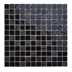 Colours Mosaïque|Mosaïque Pour Wc<Mosaïque noir 30 x 30 cm Flourencia