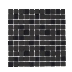 Colours Mosaïque noir et gris 30 x 30 cm Genovia- Mosaïque|Mosaïque Pour Douche