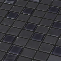 Colours Mosaïque noir et gris 30 x 30 cm Genovia- Mosaïque|Mosaïque Pour Douche