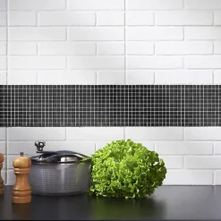 Colours Mosaïque noir et gris 30 x 30 cm Genovia- Mosaïque|Mosaïque Pour Douche
