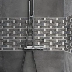 Casa Linea Mosaïque noir Jewel Black 30 x 33,5 cm- Mosaïque Pour Douche|Mosaïque