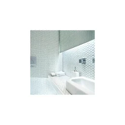 Gioia Materia Carrelage Sol Uni|Carrelage Sol Pour Wc<Mosaïque pâte de verre UNICOLOR HEXAGONE 2.6x2.2cm couleur : 329 Satiné boite de 2 m2