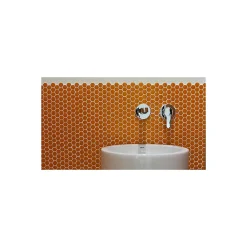 Gioia Materia Mosaïque pâte de verre UNICOLOR HEXAGONE 2.6x2.2cm couleur : 322 Anti-dérapant Classe 3 boite de 2 m2- Carrelage Sol Pour Wc