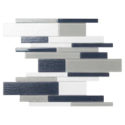 GoodHome Mosaïque Rennell gris 30 x 30 cm- Mosaïque Pour Salle De Bains|Mosaïque Pour Wc