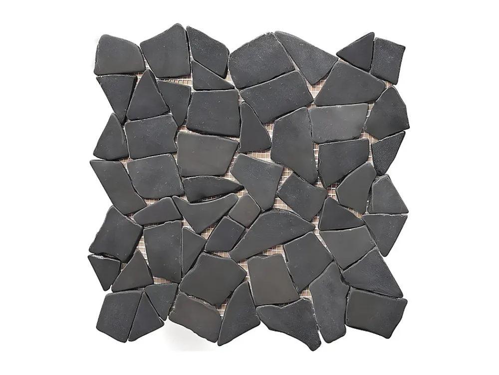 Vente-unique Mosaïque sol et mur en marbre gris - pack de 1m² (dalles de 30x30 cm) - MOLI- Carrelage Sol Pour Pièce À Vivre|Carrelage Sol Pour Salle De Bains