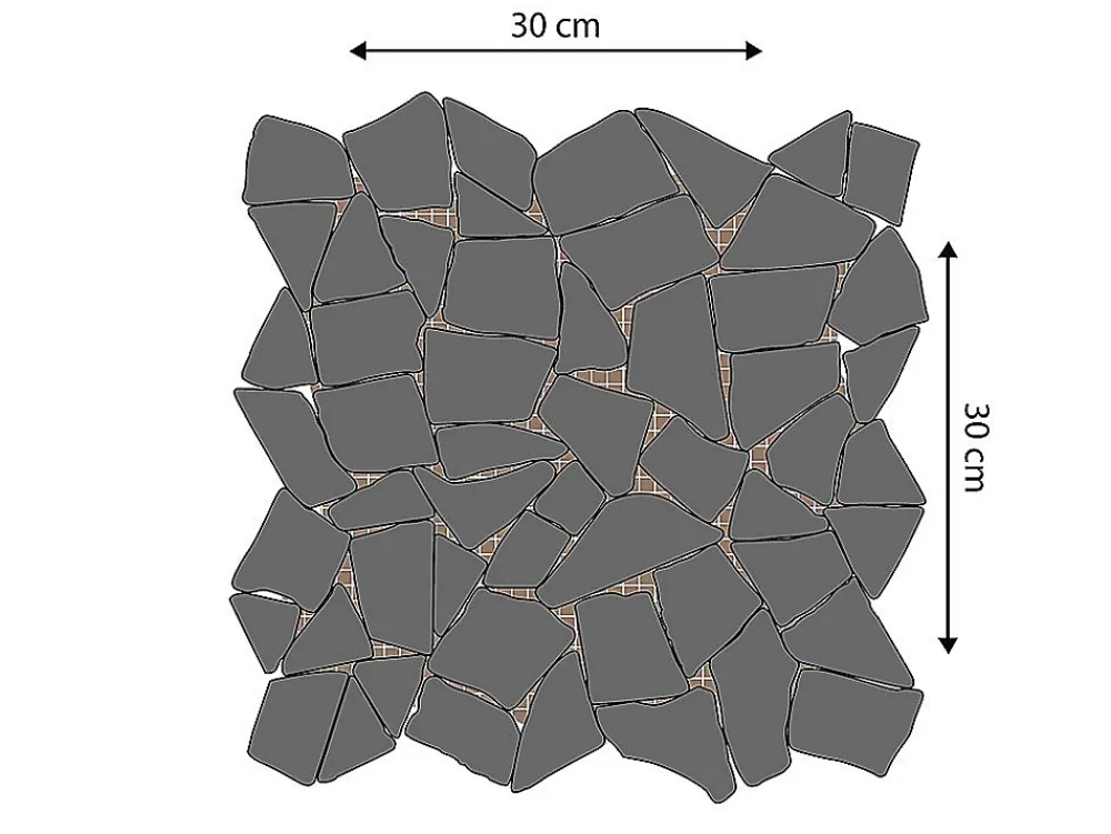 Vente-unique Mosaïque sol et mur en marbre gris - pack de 1m² (dalles de 30x30 cm) - MOLI- Carrelage Sol Pour Pièce À Vivre|Carrelage Sol Pour Salle De Bains