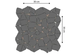 Vente-unique Mosaïque sol et mur en marbre gris - pack de 1m² (dalles de 30x30 cm) - MOLI- Carrelage Sol Pour Pièce À Vivre|Carrelage Sol Pour Salle De Bains