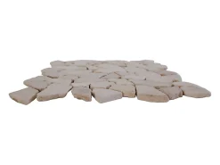 Vente-unique Mosaïque sol et mur en marbre crème - pack de 1m² (11 dalles de 30x30 cm) - POESY- Carrelage Sol Effet Marbre|Carrelage Sol Pour Salle De Bains