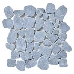 Mosaïque Pour Douche|Mosaïque Pour Salle De Bains<Mosaïque sol et mur en pierre gris clair L.30,5 x l.30,5 cm x ép.8 mm, Malaca