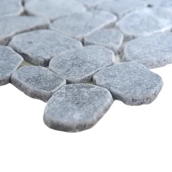 Mosaïque Pour Douche|Mosaïque Pour Salle De Bains<Mosaïque sol et mur en pierre gris clair L.30,5 x l.30,5 cm x ép.8 mm, Malaca