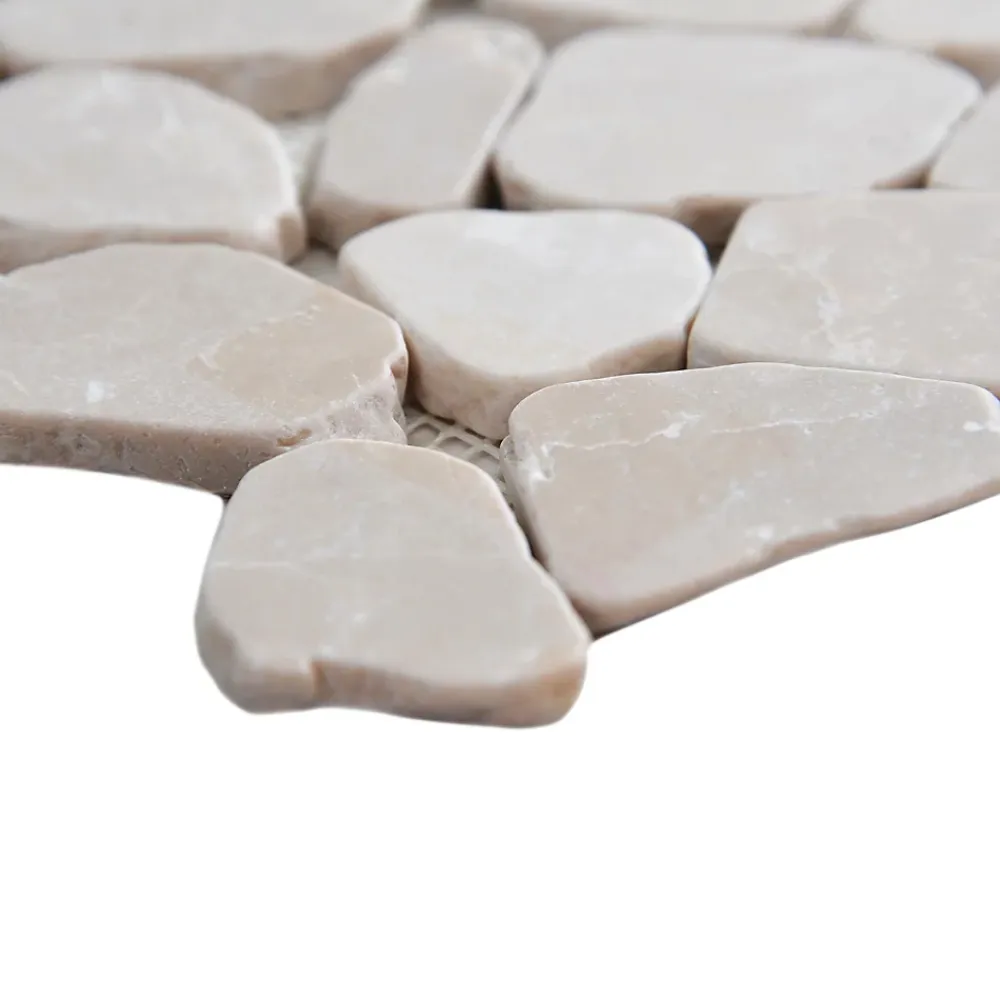 Mosaïque sol et mur en pierre beige L.31 x l.31,5 cm x ép.8 mm, Malaca- Mosaïque Pour Douche|Mosaïque Pour Wc