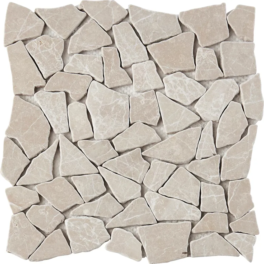 Mosaïque Pour Douche|Mosaïque Pour Wc<Mosaïque sol et mur en pierre beige L.31,5 x 31,5 cm x ép.8 mm, Bohai