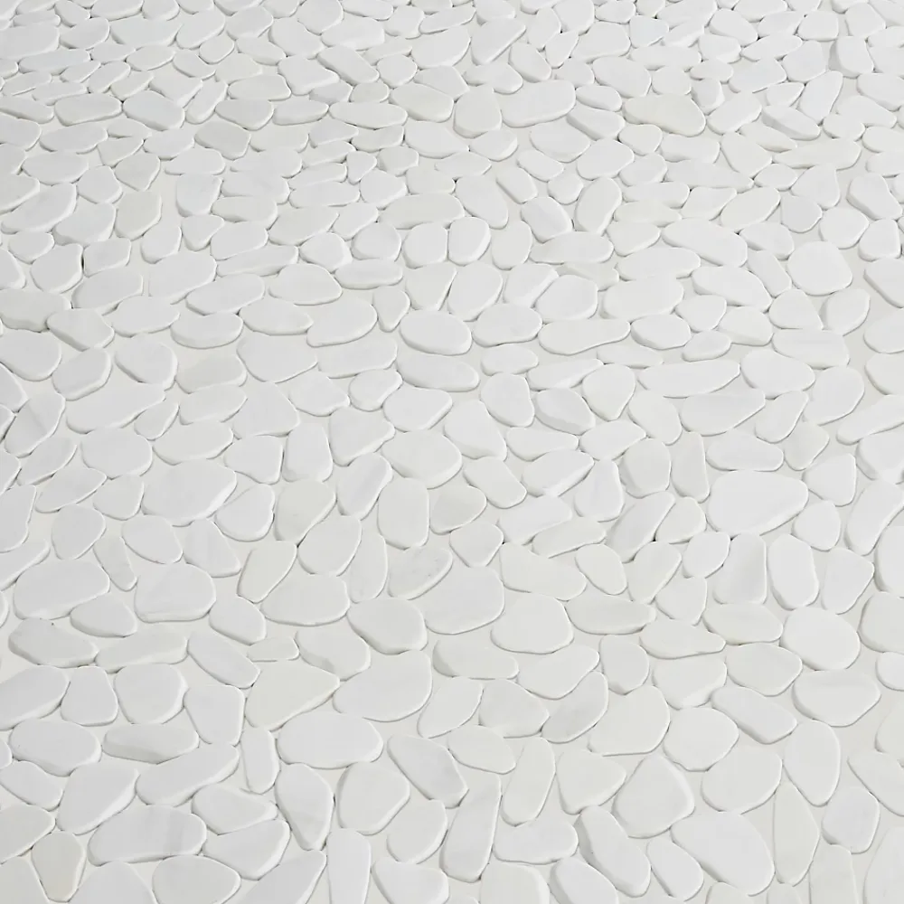 Mosaïque Pour Wc|Mosaïque Pour Pièce À Vivre<Mosaïque sol et mur en pierre ivoire forme galets L.31,5 x l.31,5 cm x ép.8 mm, Malaca