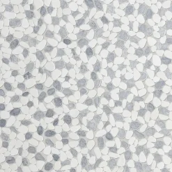 Mosaïque Pour Douche|Mosaïque Pour Wc<Mosaïque sol et mur en pierre galets blancs et gris L.31 x l.31,5 cm x ép.8 mm, Malaca