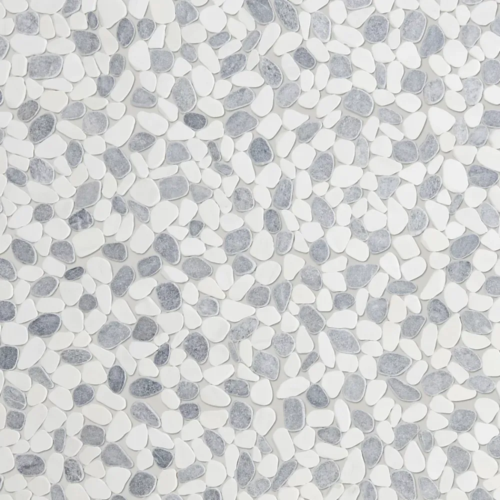 Mosaïque Pour Douche|Mosaïque Pour Wc<Mosaïque sol et mur en pierre galets blancs et gris L.31 x l.31,5 cm x ép.8 mm, Malaca