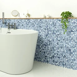 Mosaïque Pour Douche|Mosaïque Pour Wc<Mosaïque sol et mur en pierre anthracite L.31,5 x l.31,5 cm x ép.8 mm, Bohai