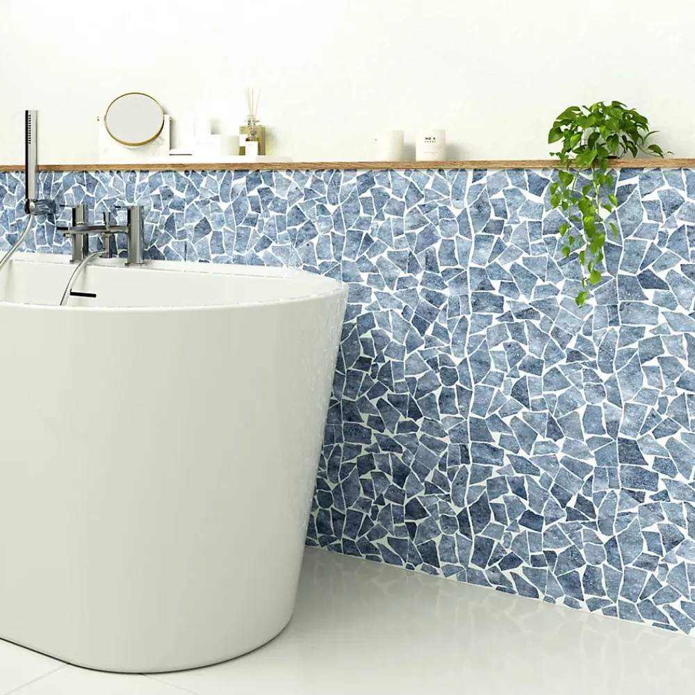Mosaïque Pour Douche|Mosaïque Pour Wc<Mosaïque sol et mur en pierre anthracite L.31,5 x l.31,5 cm x ép.8 mm, Bohai