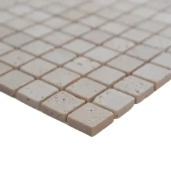 Travertin|Mosaïque Pour Douche<Mosaïque sol et mur en travertin petits carrés L.30,5 x l.30,5 cm x ép.8 mm, Travertino