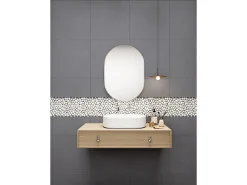 Vente-unique Mosaïque sol et mur galets naturels crème - pack de 1m² (dalles de 30x30 cm) - OLA- Carrelage Sol Effet Pierre