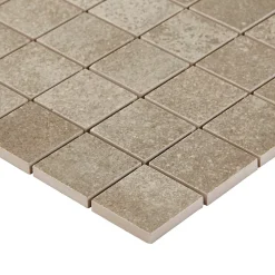 GoodHome Mosaïque sol et mur grège effet béton L.30 x l.30 cm x ép.10 mm, Kontainer- Mosaïque Pour Pièce À Vivre|Mosaïque