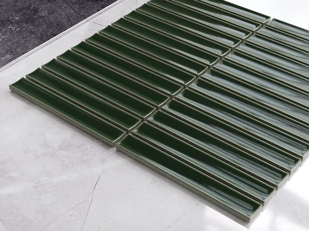Ilcom Mosaïque Pour Douche|Mosaïque Pour Wc<Mosaïque sur résille pour salle de bain et cuisine en céramique 29.6 cm x 30 cm - Emerald piano