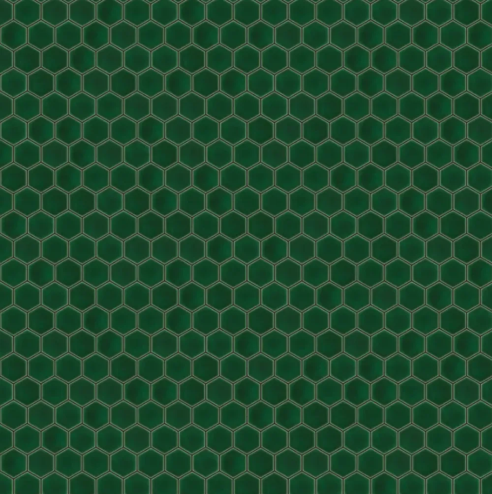 Ilcom Mosaïque sur résille pour salle de bain et cuisine en céramique 32.3 cm x 27.7 cm - Deep Green- Mosaïque Pour Salle De Bains|Mosaïque Pour Pièce À Vivre