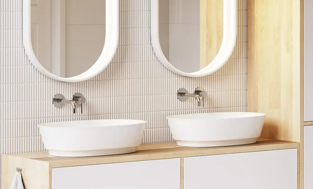 Ilcom Mosaïque sur résille pour salle de bain et cuisine en céramique 28.2 cm x 29 cm - White bamboo- Mosaïque Pour Douche|Mosaïque Pour Pièce À Vivre