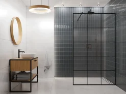Ilcom Mosaïque Pour Wc|Mosaïque Pour Douche<Mosaïque sur résille pour salle de bain et cuisine en céramique 29.6 cm x 30.0 cm - Jeans