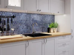Ilcom Mosaïque sur résille pour salle de bain et cuisine en céramique 30.6 cm x 26.5 cm - Ocean breeze- Mosaïque|Mosaïque Pour Salle De Bains