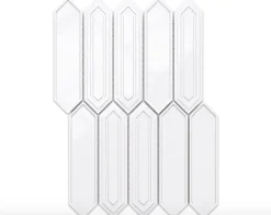 Ilcom Mosaïque sur résille pour salle de bain et cuisine en céramique 29.6 cm x 30 cm- Casablanca- Mosaïque Pour Pièce À Vivre