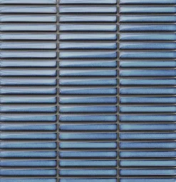 Ilcom Mosaïque sur résille pour salle de bain et cuisine en céramique 28.2 x 29 cm- Blue piano- Mosaïque Pour Wc