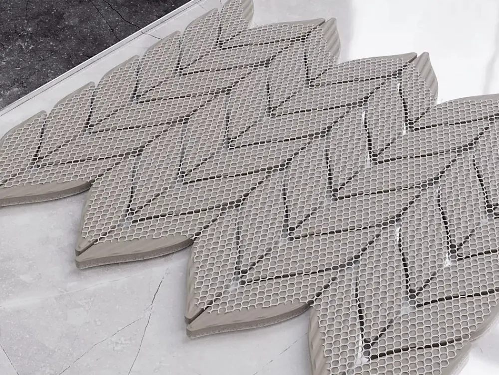 Ilcom Mosaïque|Mosaïque Pour Douche<Mosaïque sur résille pour salle de bain et cuisine en céramique 27.6 cm x 33.2 cm - Marble sparrow
