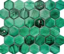 Ilcom Mosaïque Pour Salle De Bains|Mosaïque<Mosaïque sur résille pour salle de bain et cuisine en céramique 31.2 cm x 27 cm- Jungle nature hive