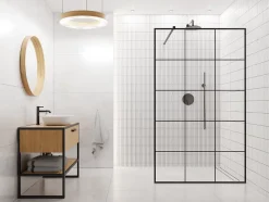 Ilcom Mosaïque sur résille pour salle de bain et cuisine en céramique 29.6 cm x 30 cm - Matt white piano- Mosaïque
