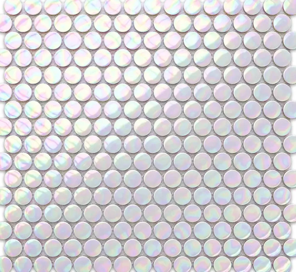 Ilcom Mosaïque sur résille pour salle de bain et cuisine en céramique 29.3 cm x 31.7 cm - Rainbow bubbles- Mosaïque|Mosaïque Pour Douche
