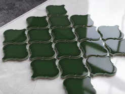 Ilcom Mosaïque Pour Wc|Mosaïque Pour Pièce À Vivre<Mosaïque sur résille pour salle de bain et cuisine en céramique 27.5 cm x 25.2 cm- Arab emerald
