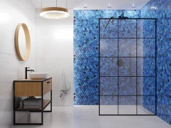 Ilcom Mosaïque sur résille pour salle de bain et cuisine en céramique 31.2 x 27 cm- Mixed ocean hive- Mosaïque Pour Salle De Bains|Mosaïque